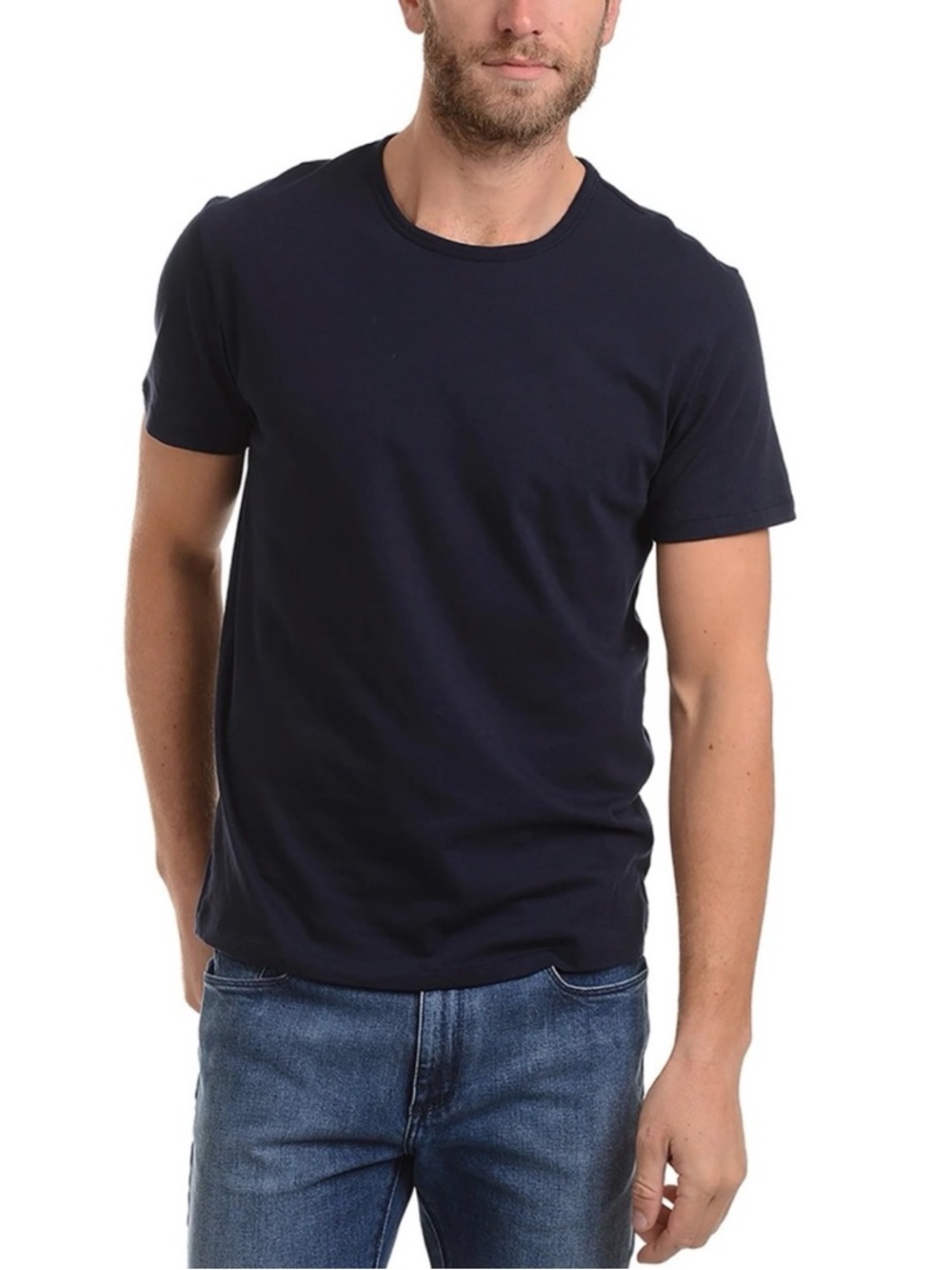 Mott & Bow Men’s Classic Crew Driggs Tee Cotton T‑Shirt Black Size L